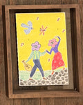 Hear my song - framed drawing by Lori Lyon