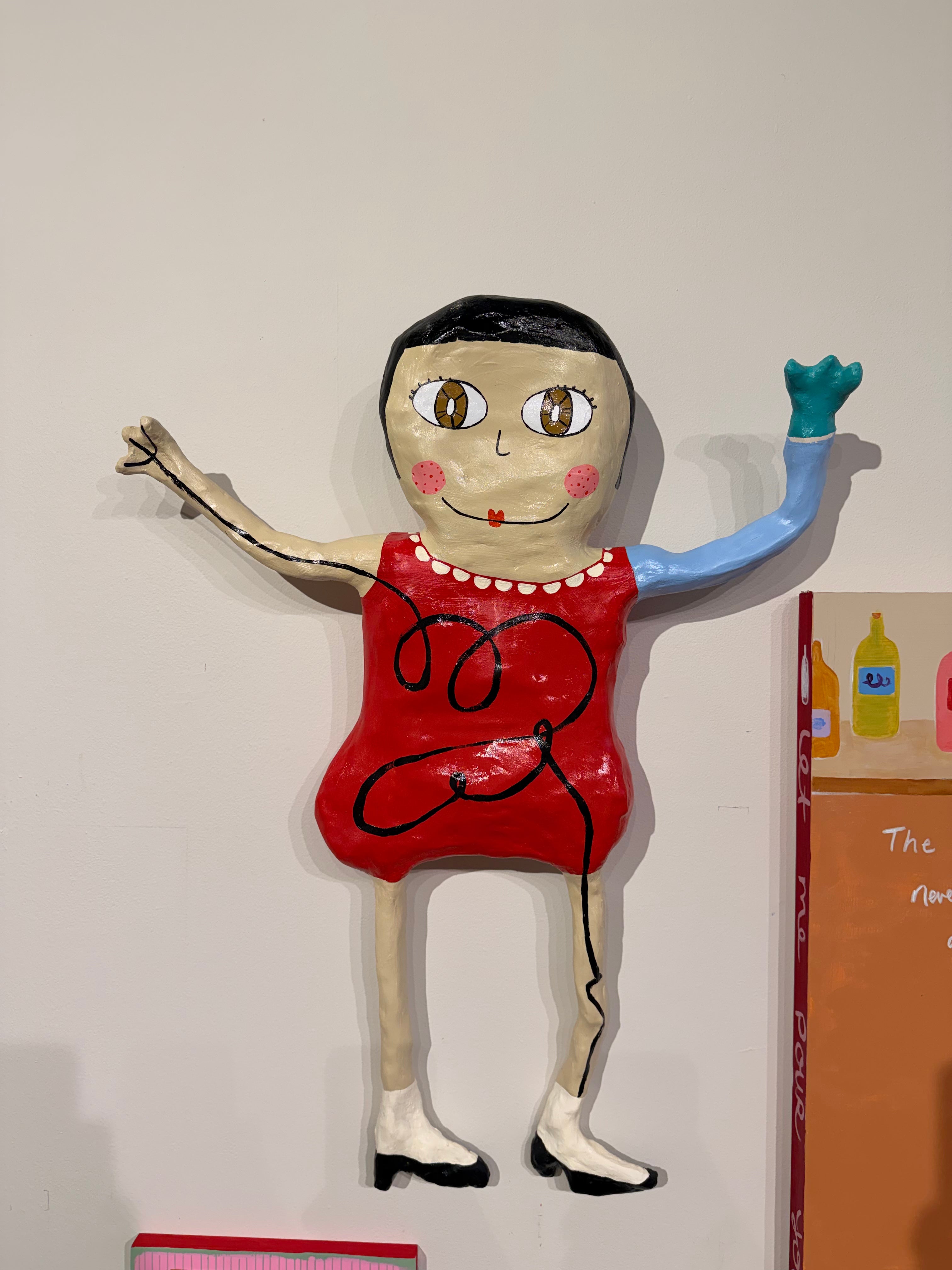 Red Dress wall character by Lori Lyon