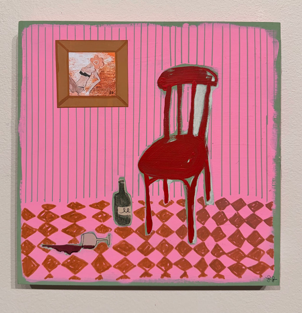 Fill Your Cup - companion painting with red chair