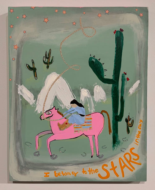 Desert Stars - acrylic painting by Lori Lyon