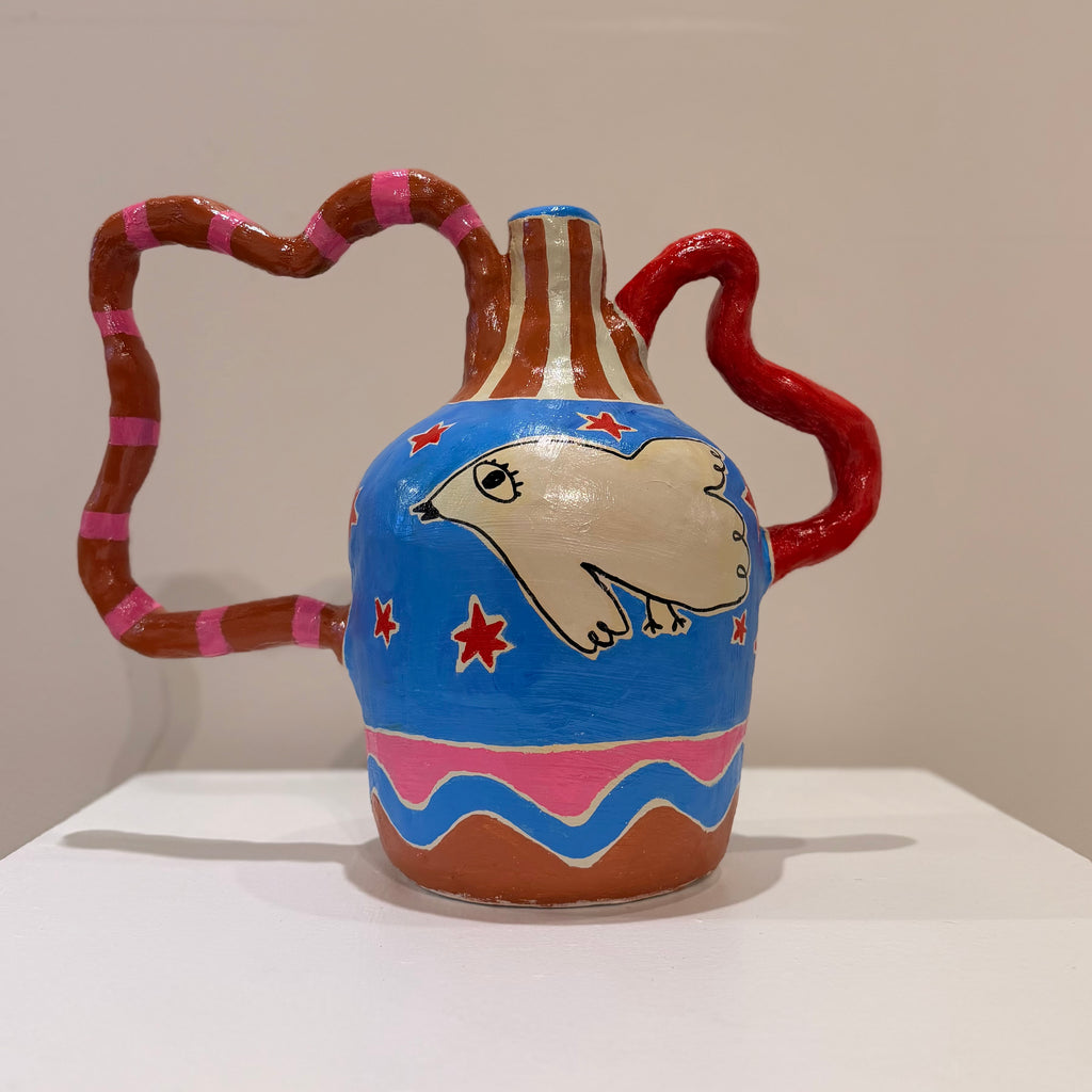 Medium vessel with bird design by Lori Lyon