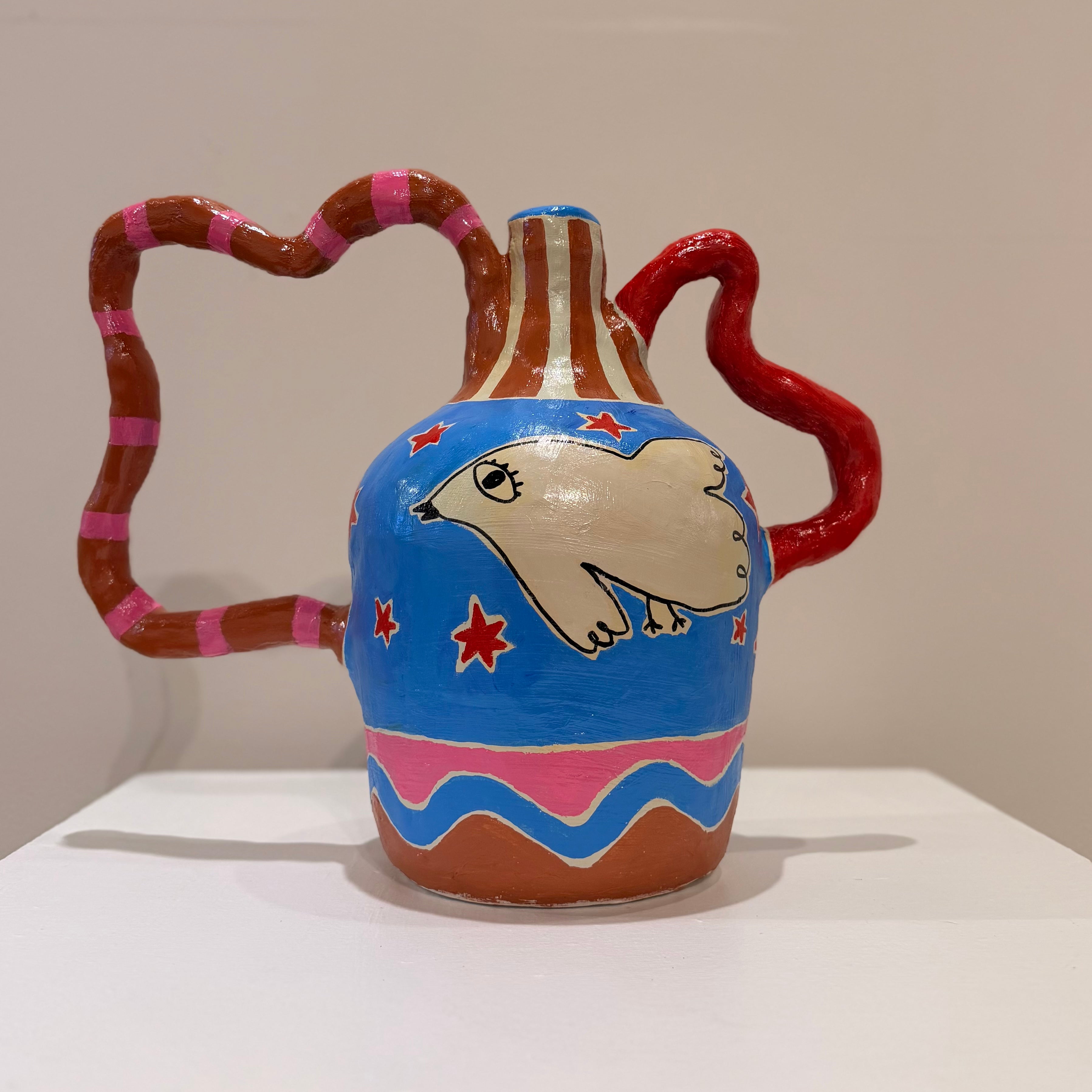 Medium vessel with bird design by Lori Lyon