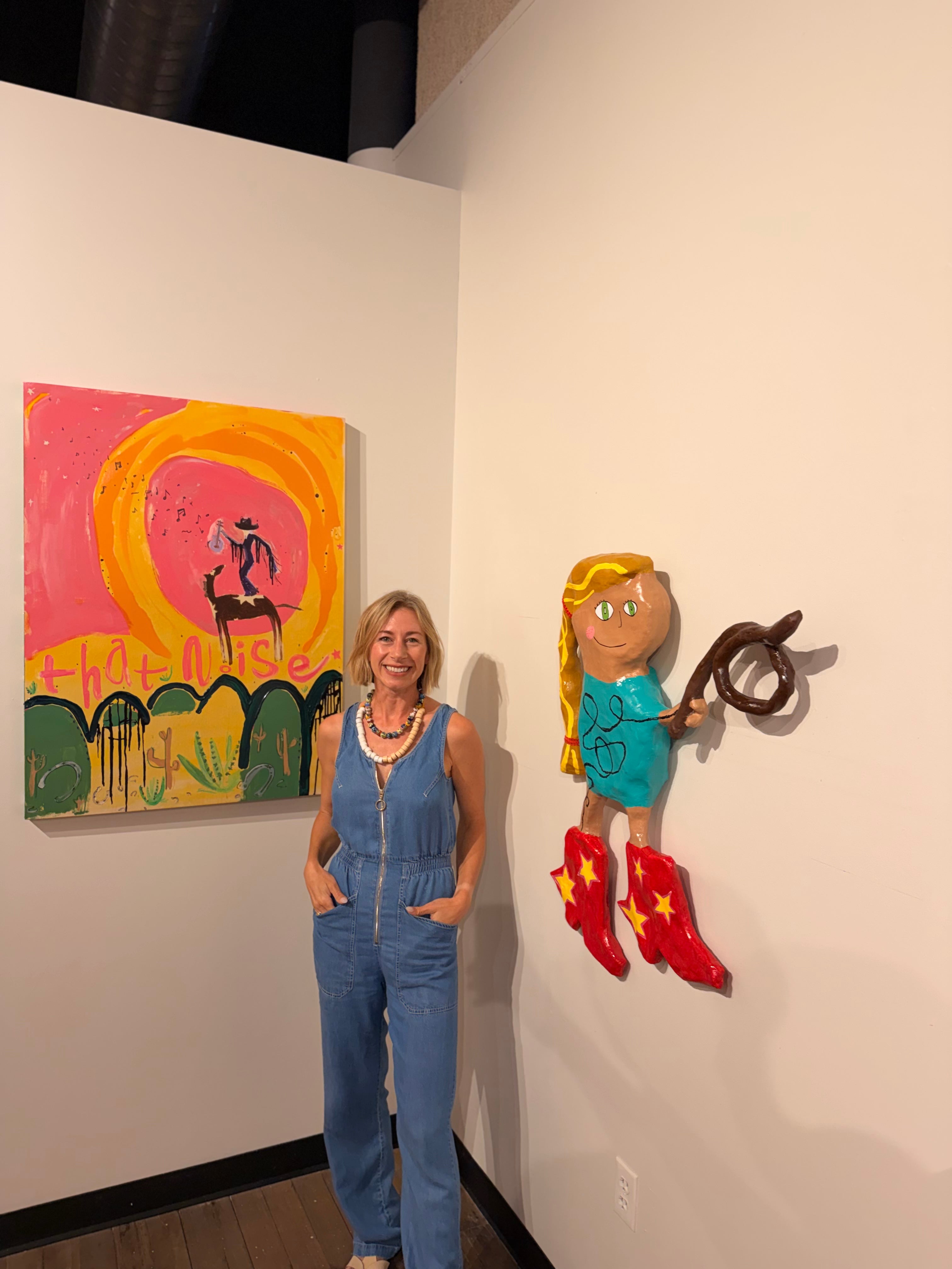 Western Boots wall character by Lori Lyon - gallery view