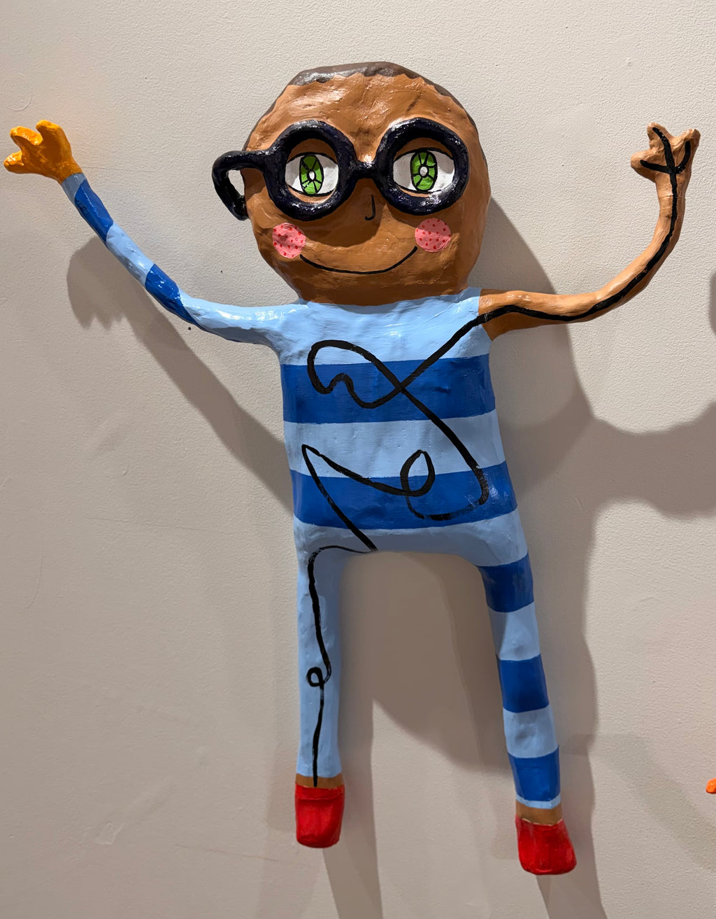 Glasses wall character by Lori Lyon